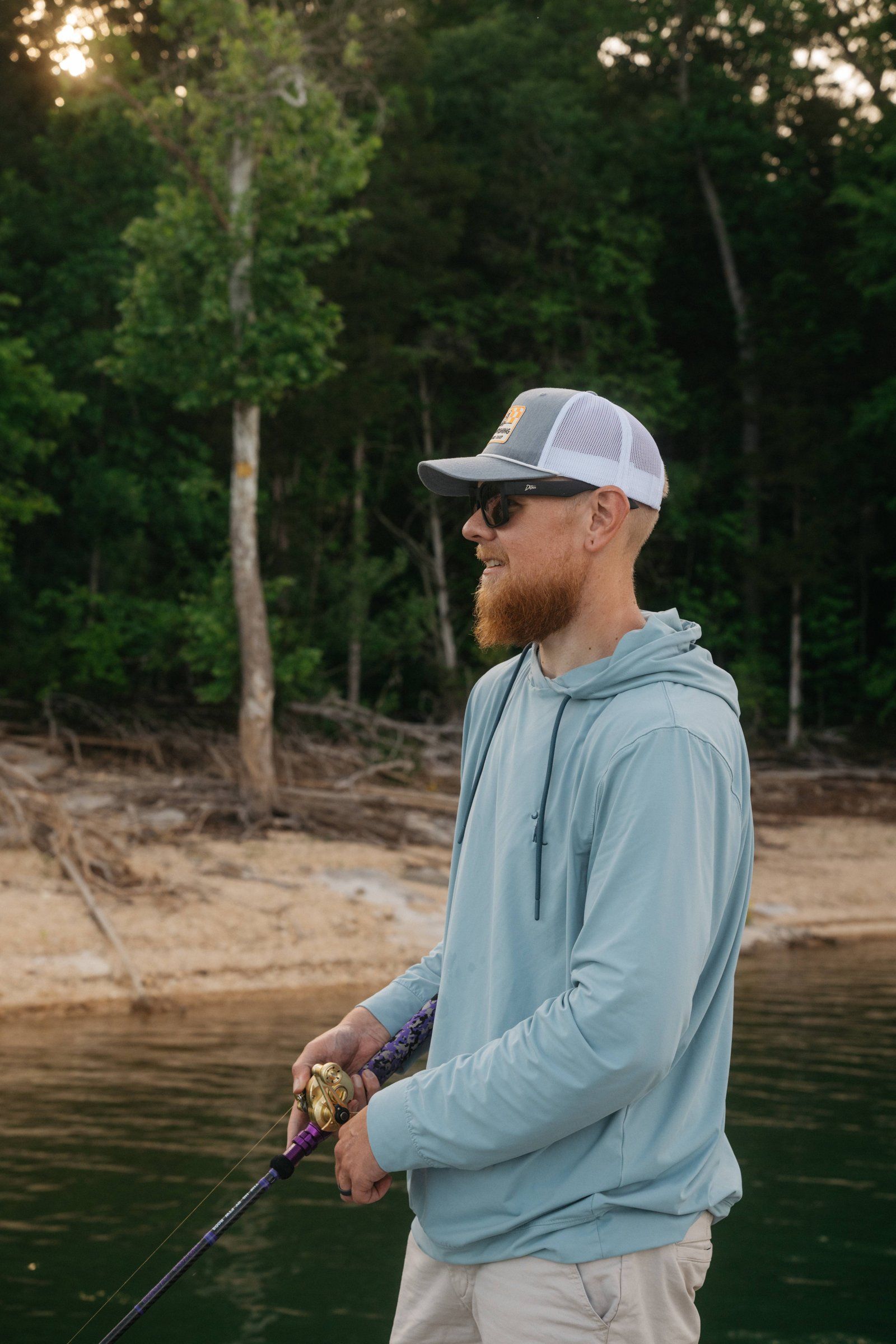 Zac Myers fishing on an East Tennessee lake
